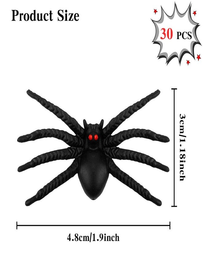Zanzike Halloween Fake Plastic Spiders, Halloween Spiders, Halloween Decorations Spiders, Small Realistic Spiders Black Fake Spiders, Halloween Small Spiders Prank Props, Halloween Joking Spiders Web Decor - Image 3